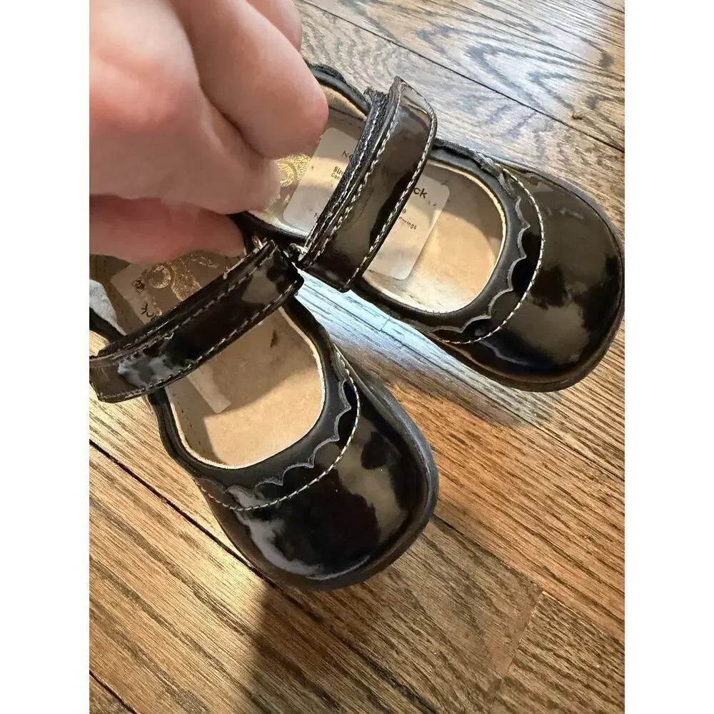 See Kai Run Jane II Black Patent Leather Mary Jane Shoes Size Toddler Girl 6 NEW